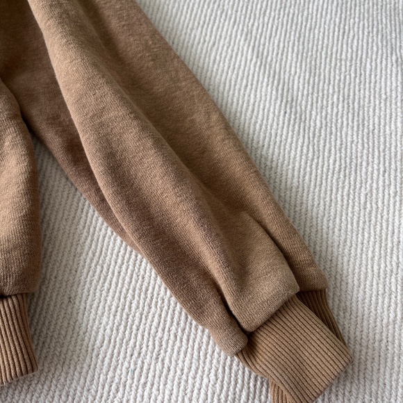 Jungmaven Crux Cropped Terry Sweatshirt / Sweater in Coyote, Size XS - Picture 7 of 14